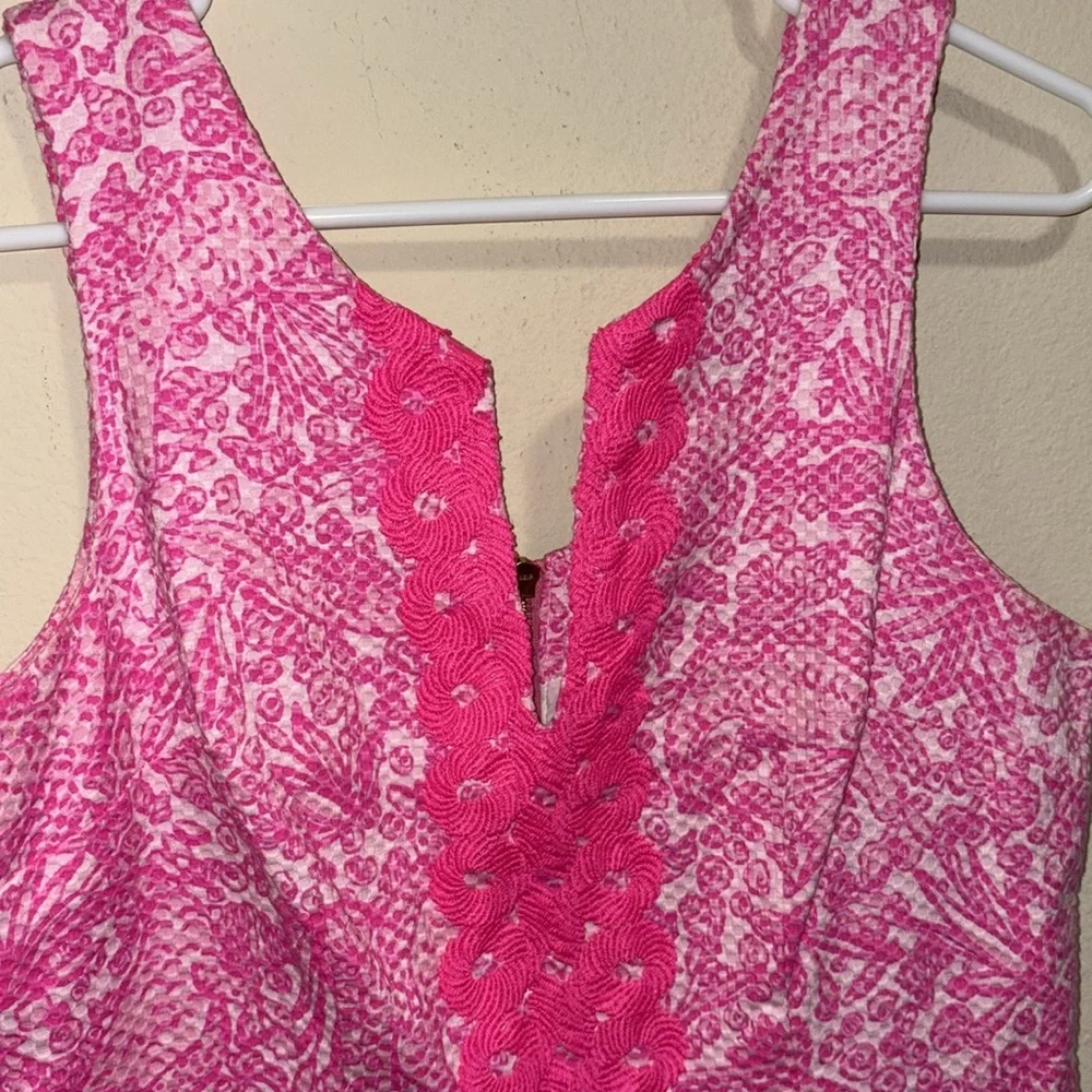 Lilly Pulitzer Pink See Ya Later Shift Dress Size 6 - Picture 8 of 9